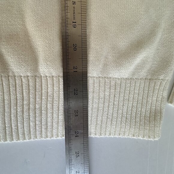 Vivance Sweater Womens Medium Striped Nautical Pullover Crewneck Buttons Coastal - Picture 13 of 13